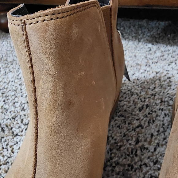 Sorel Evie II Women's 11 Leather Waterproof Velvet Tan Zip Wedge Bootie - Picture 12 of 13